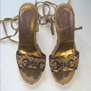 Alternative Wedge Lace-Up Studded Sandals